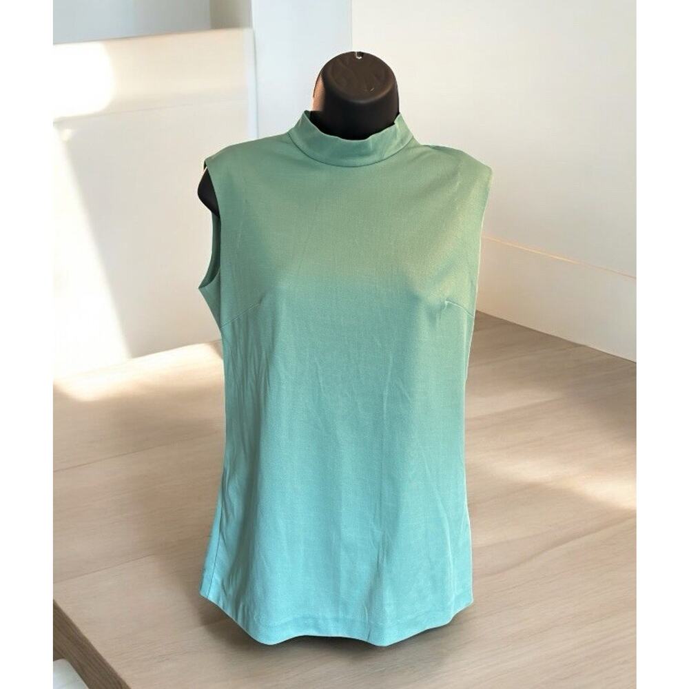 Vintage Women’s Separate Thoughts By Nardis Pastel Green Mock Neck Tank Top Sz M